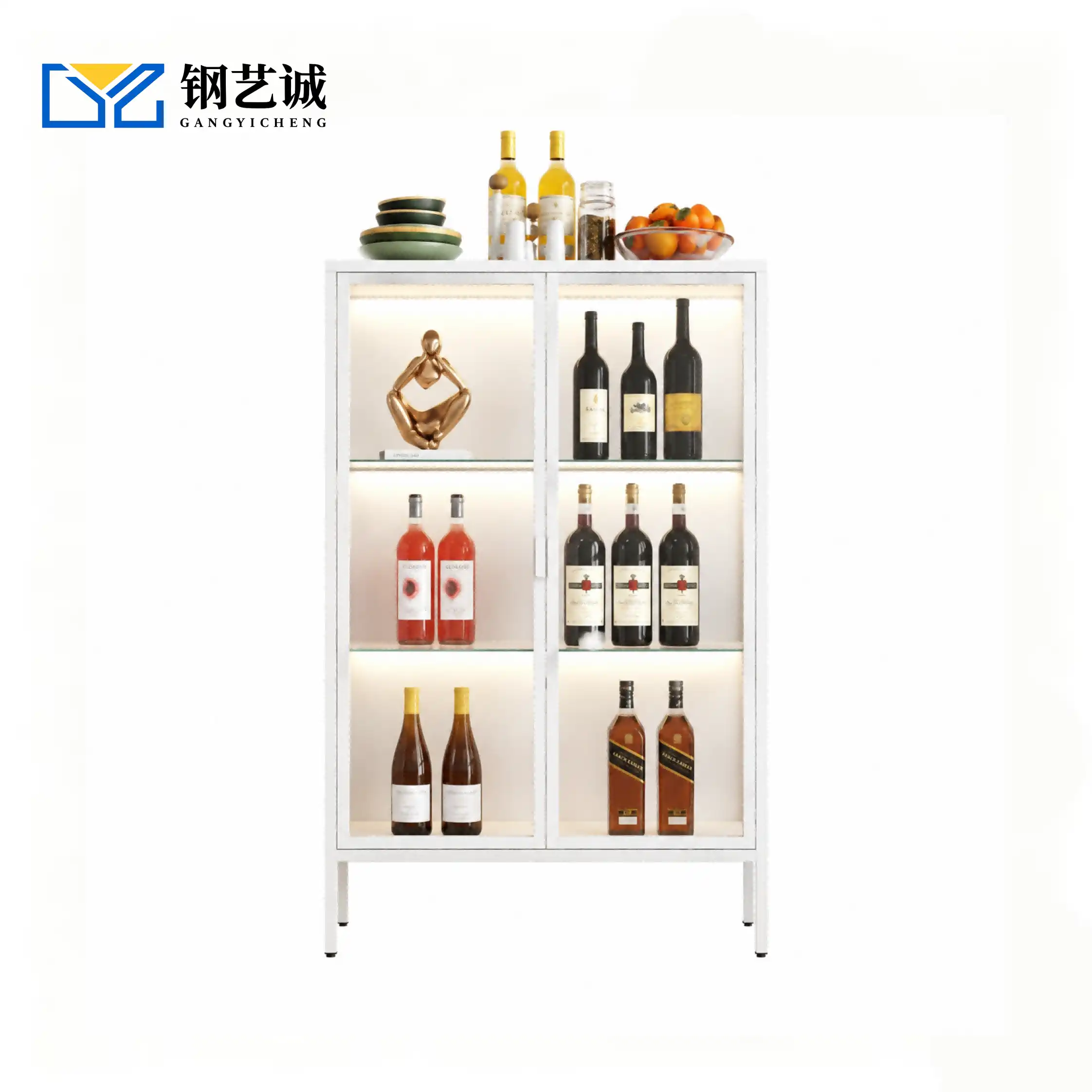 Double Door Glass Display Cabinet